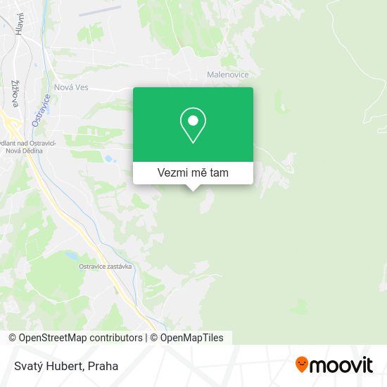 Svatý Hubert mapa
