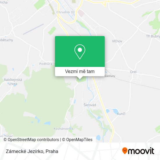 Zámecké Jezírko mapa