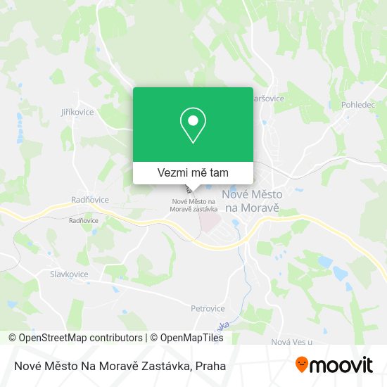 Nové Město Na Moravě Zastávka mapa