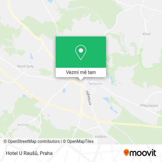 Hotel U Raušů mapa