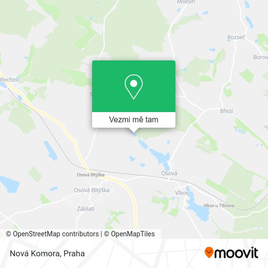 Nová Komora mapa