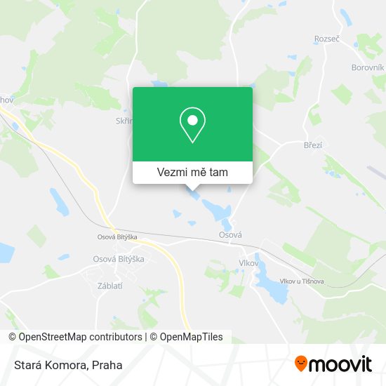 Stará Komora mapa