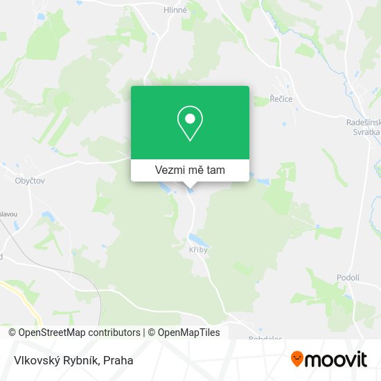 Vlkovský Rybník mapa