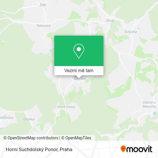 Horní Suchdolský Ponor mapa