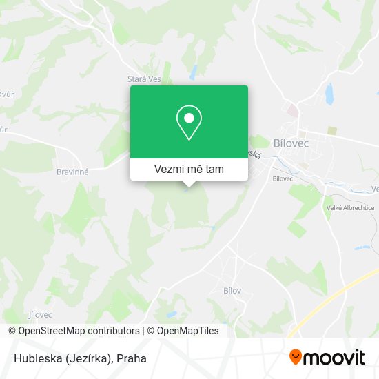 Hubleska (Jezírka) mapa
