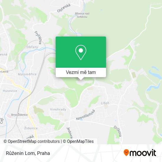 Růženin Lom mapa