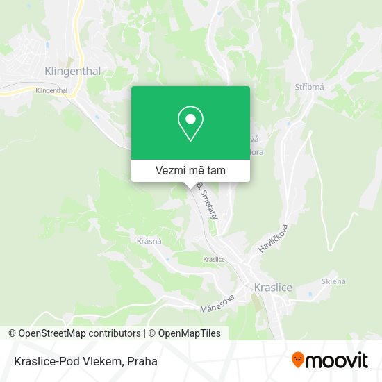 Kraslice-Pod Vlekem mapa
