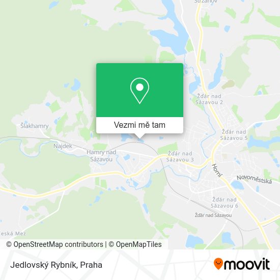 Jedlovský Rybník mapa