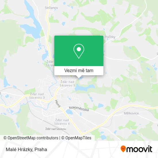 Malé Hrázky mapa