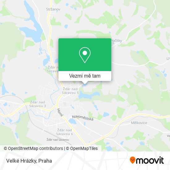 Velké Hrázky mapa