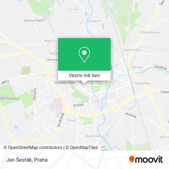 Jan Šesták mapa