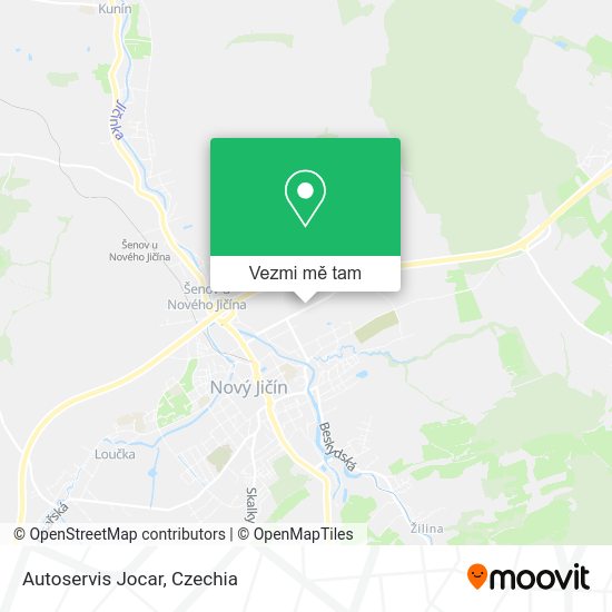 Autoservis Jocar mapa