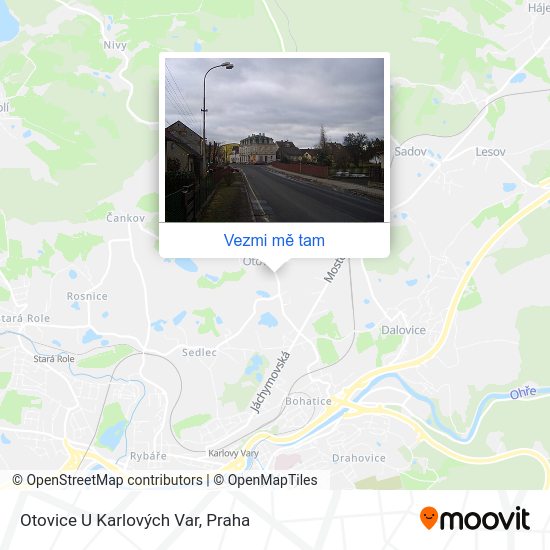 Otovice U Karlových Var mapa
