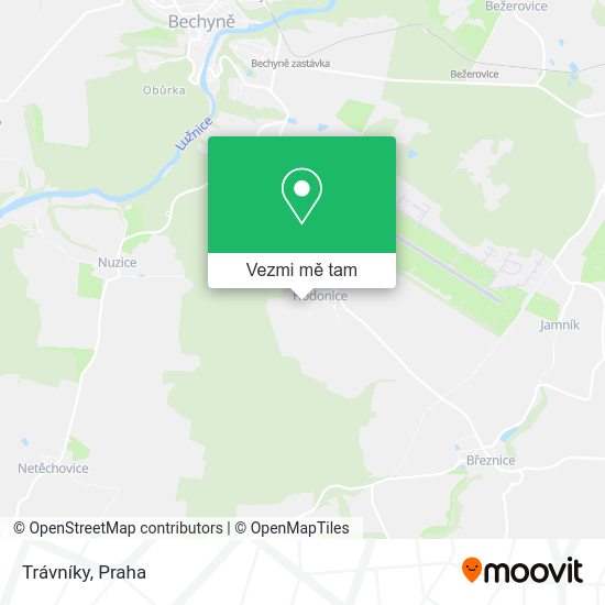 Trávníky mapa
