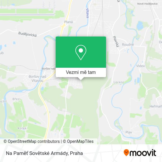 Na Paměť Sovětské Armády mapa