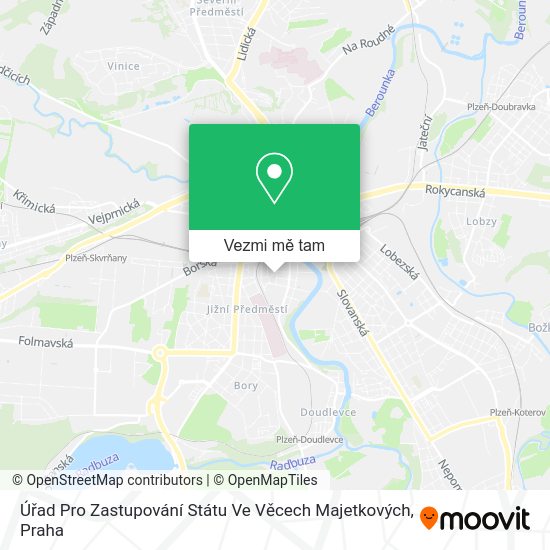 Úřad Pro Zastupování Státu Ve Věcech Majetkových mapa