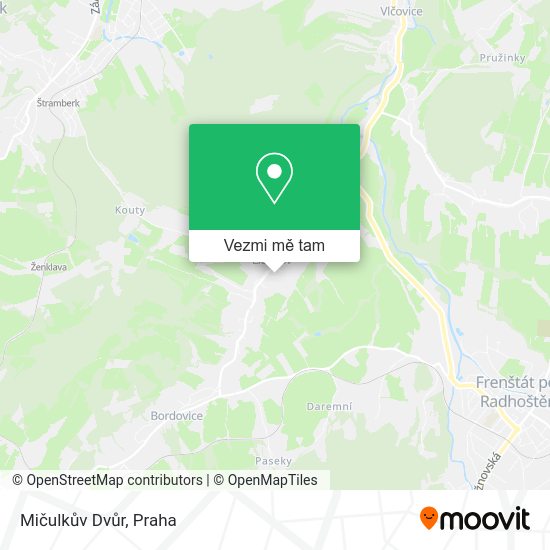 Mičulkův Dvůr mapa