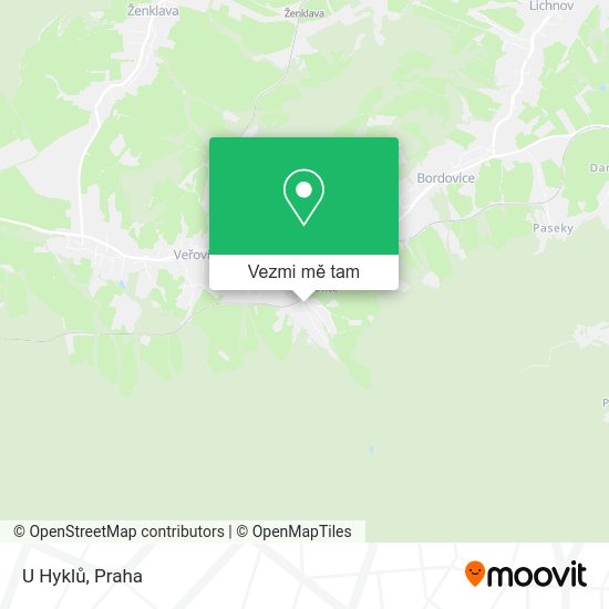 U Hyklů mapa