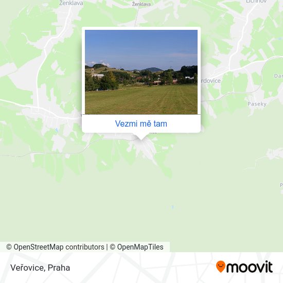 Veřovice mapa
