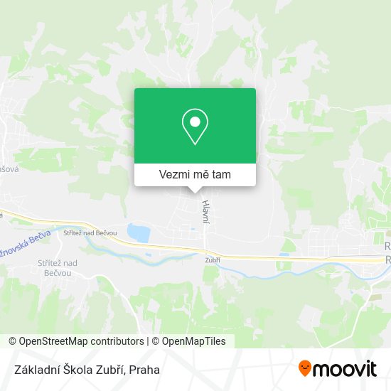 Základní Škola Zubří mapa