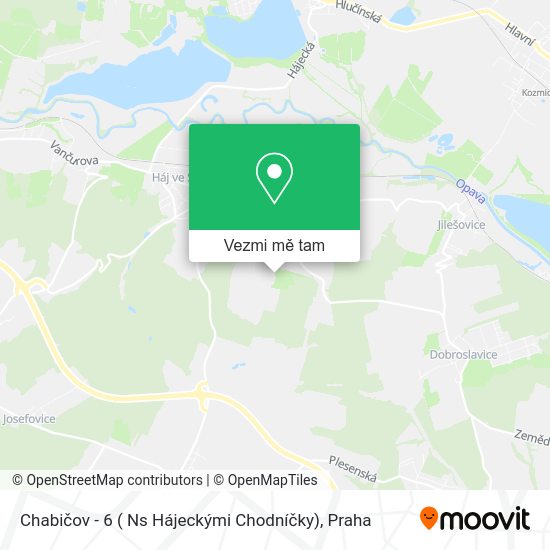 Chabičov - 6 ( Ns Hájeckými Chodníčky) mapa
