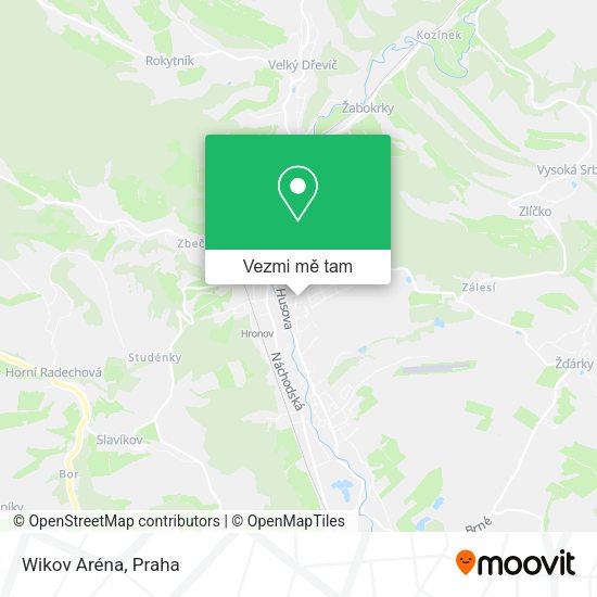 Wikov Aréna mapa
