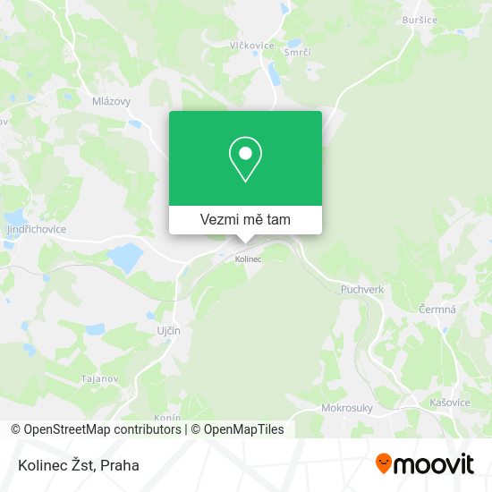 Kolinec Žst mapa