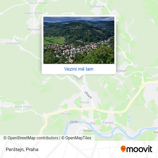 Perštejn mapa