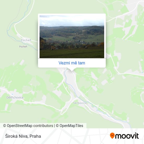Široká Niva mapa
