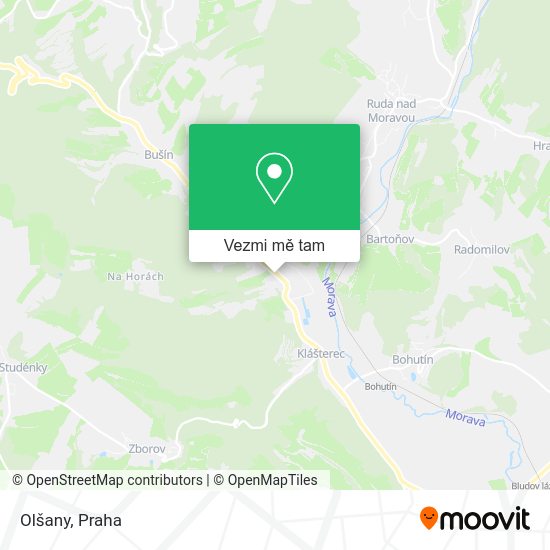 Olšany mapa