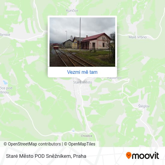 Staré Město POD Sněžníkem mapa