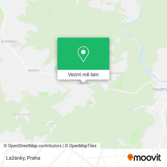 Lažánky mapa