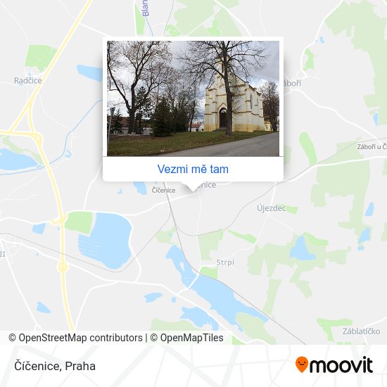 Číčenice mapa