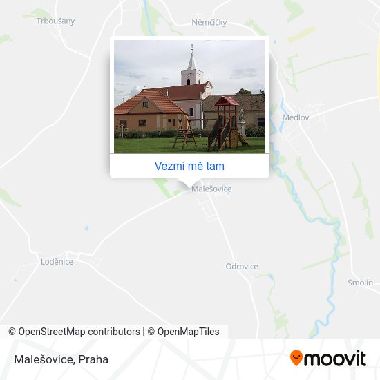 Malešovice mapa