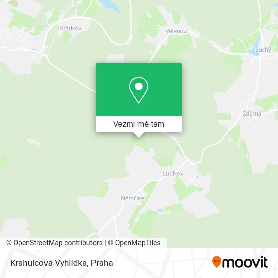 Krahulcova Vyhlídka mapa