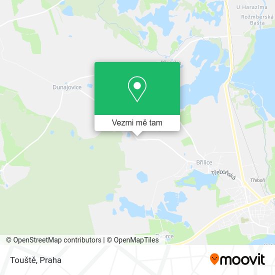 Touště mapa