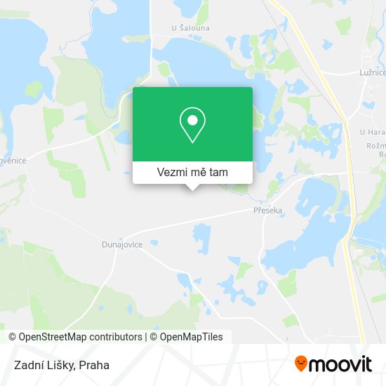Zadní Lišky mapa