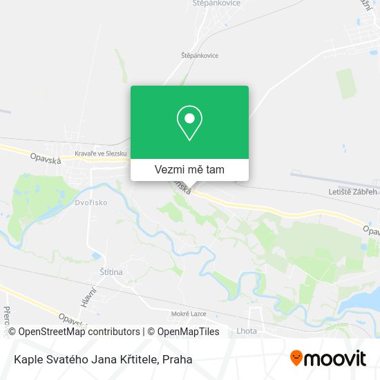 Kaple Svatého Jana Křtitele mapa