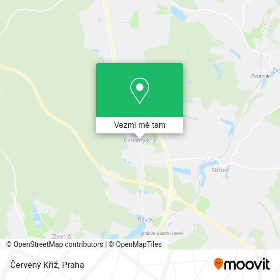 Červený Kříž mapa