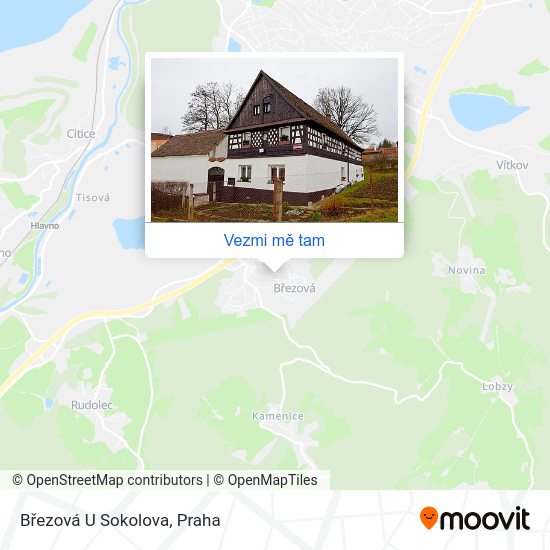 Březová U Sokolova mapa