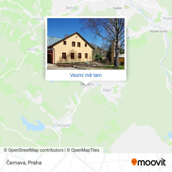 Černava mapa