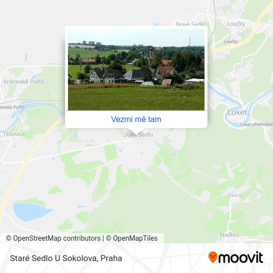 Staré Sedlo U Sokolova mapa