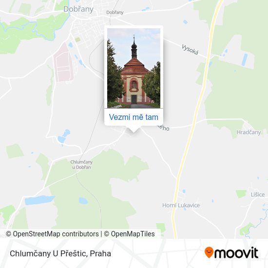 Chlumčany U Přeštic mapa