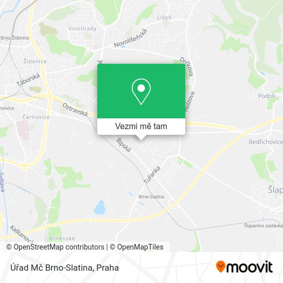 Úřad Mč Brno-Slatina mapa