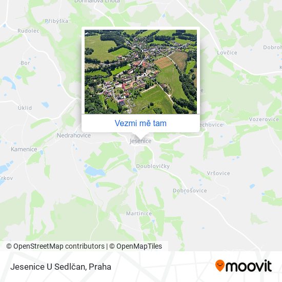Jesenice U Sedlčan mapa