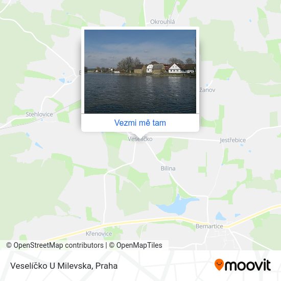 Veselíčko U Milevska mapa