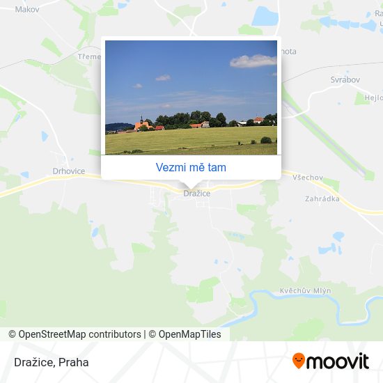 Dražice mapa