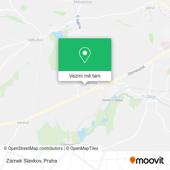 Zámek Slavkov mapa