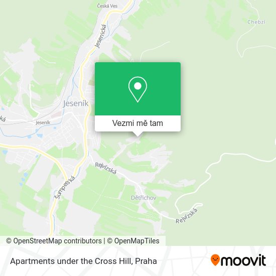 Apartments under the Cross Hill mapa
