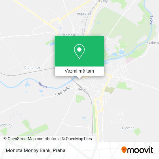 Moneta Money Bank mapa